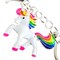 Rainbow Unicorn Keychain • Large Enameled Unicorn Charm • Swivel Keyring and Clip • Rainbow Stripe Mane and Tail • Fantasy Valentine Gift product 3